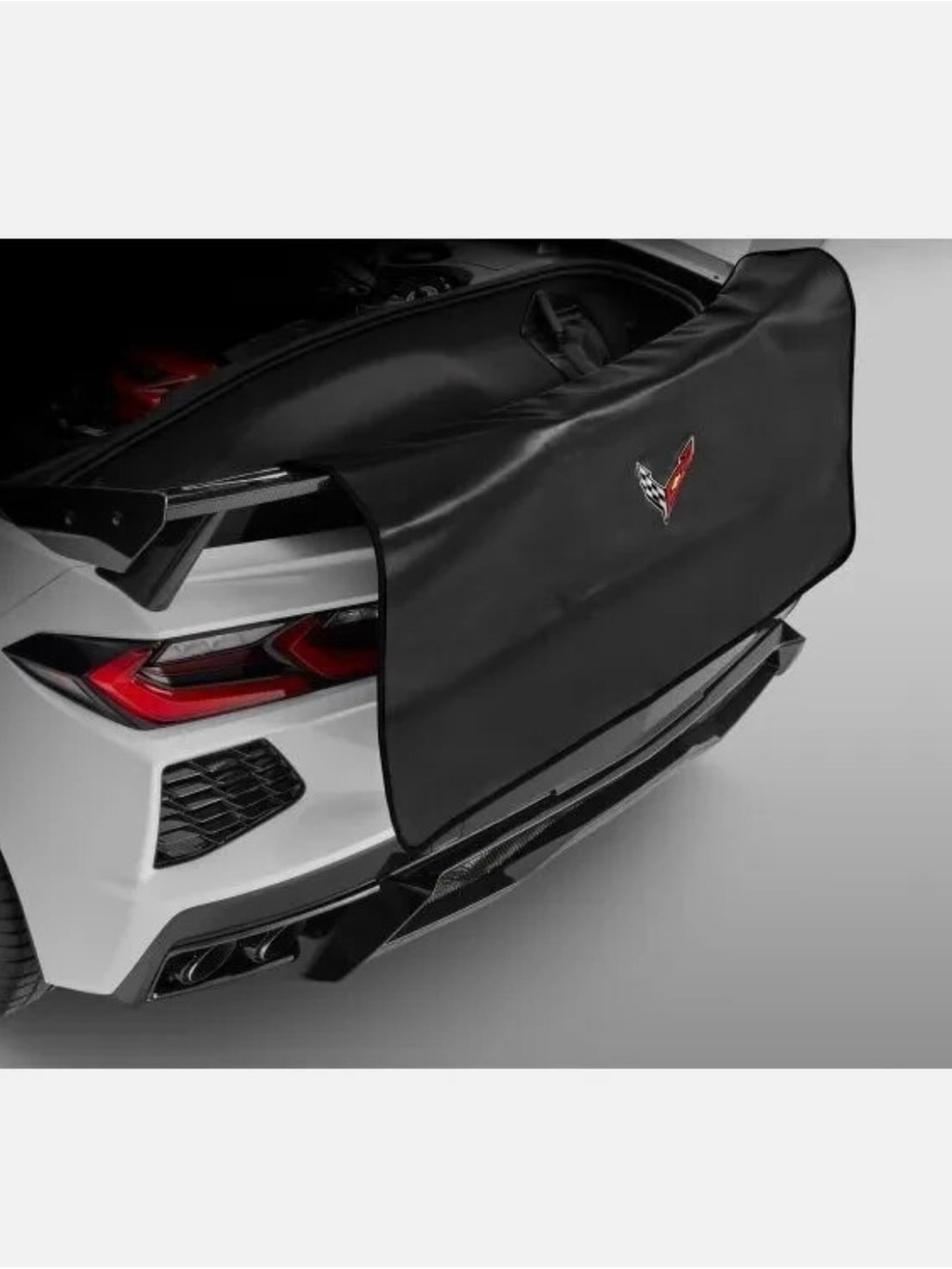Corvette C8 Black Bumper Protector with Emblem